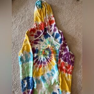 Spiritual Gangster Blue and Red Tie-Dye Hoodie Sweatshirt